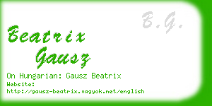 beatrix gausz business card